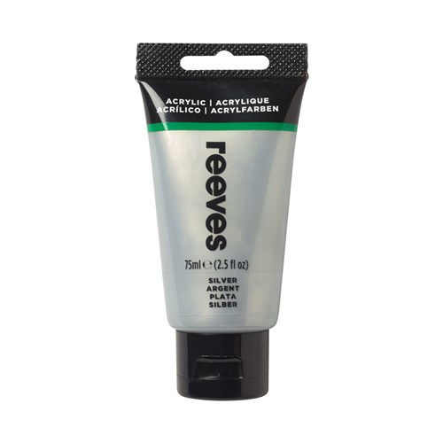 505000 - REEVES ACRYLIC ARTIST PAINT 75ml Silver